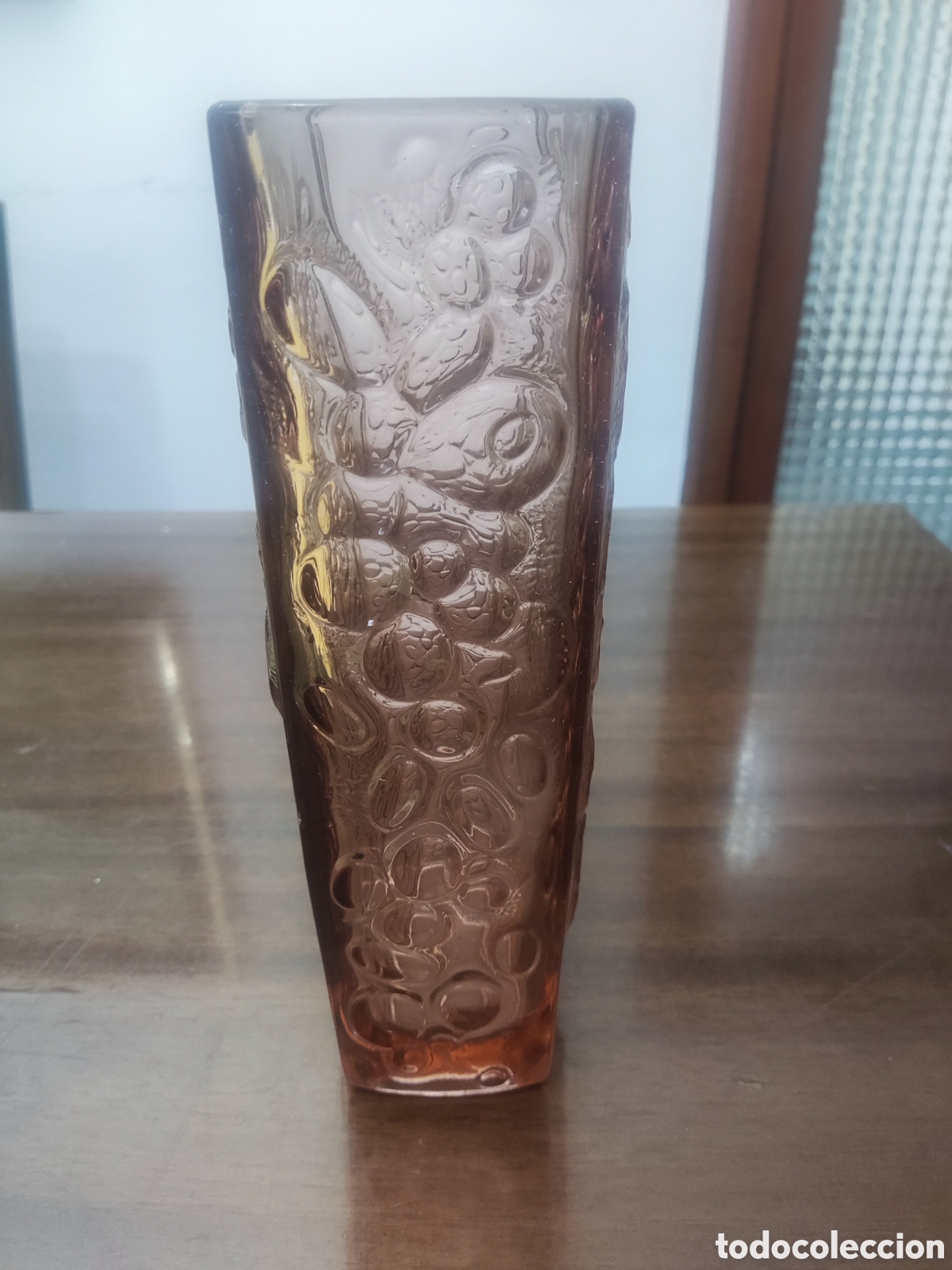 Vintage: Jarr&oacute;n cristal rosa, rectangular - Foto 1