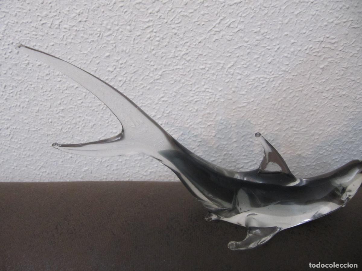 Vintage: Tibur&oacute;n de cristal de murano - Foto 3