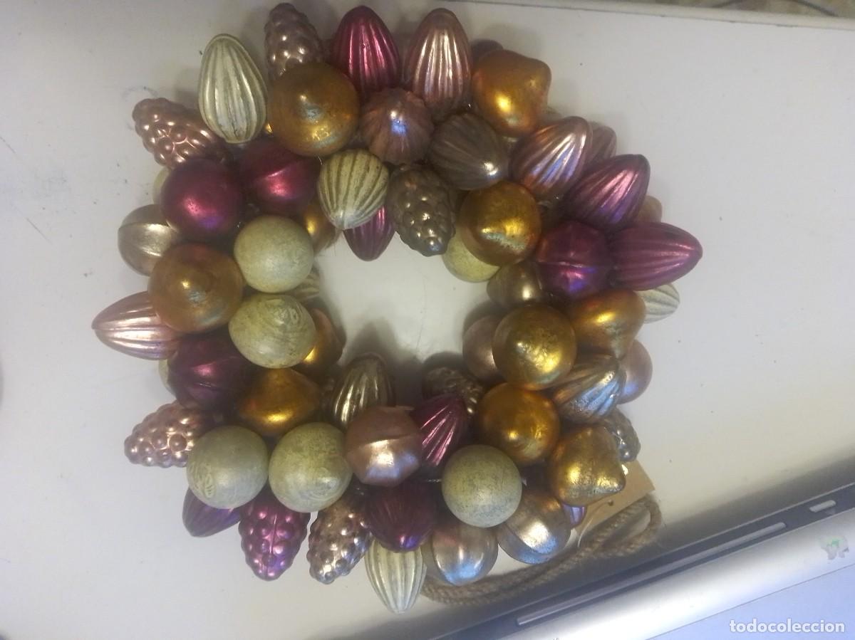 Vintage: Corona cristal bolas navidad - Foto 1