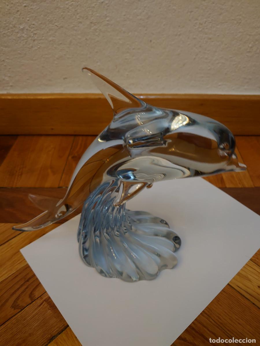 Vintage: Delf&iacute;n de cristal Nason. - Foto 2