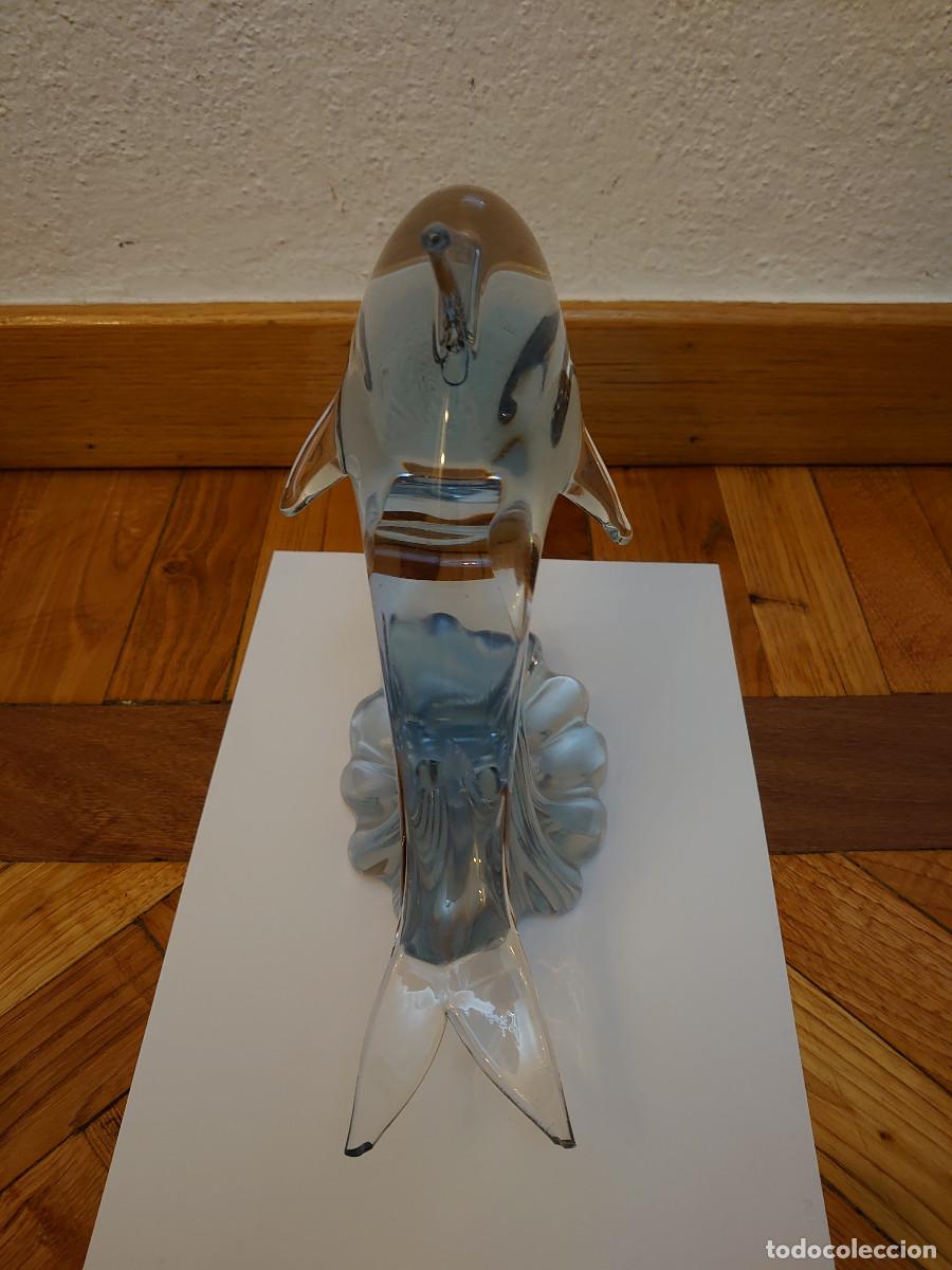 Vintage: Delf&iacute;n de cristal Nason. - Foto 3