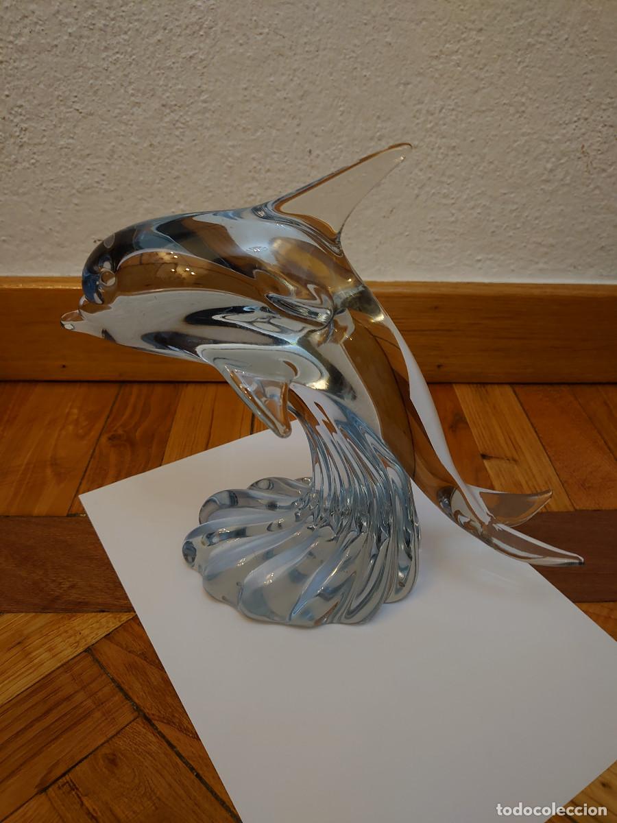 Vintage: Delf&iacute;n de cristal Nason. - Foto 4