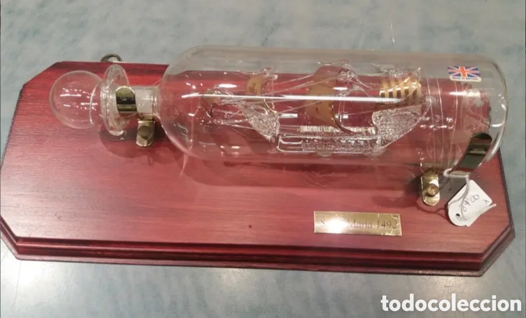 Vintage: Barco en botella de cristal. - Foto 1