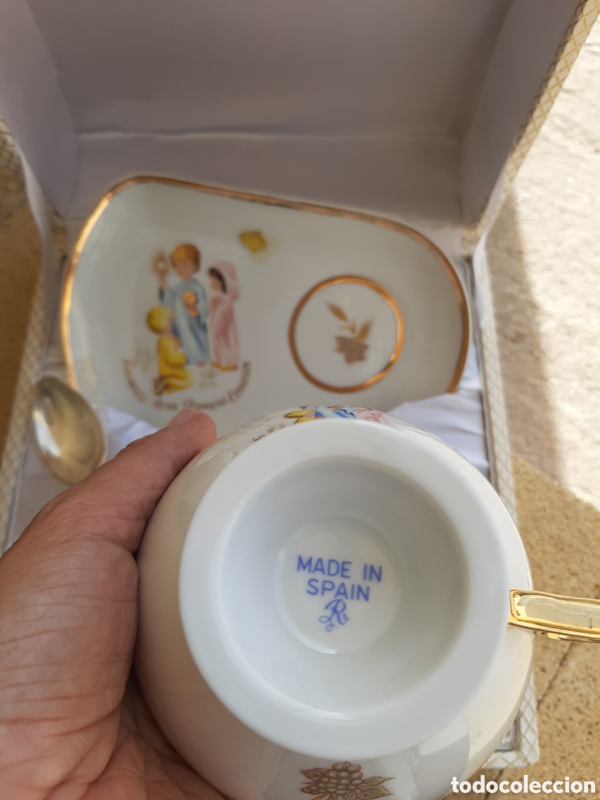 Vintage: JUEGO DE DESAYUNO PRIMERA COMUNION. Ref J - Foto 6