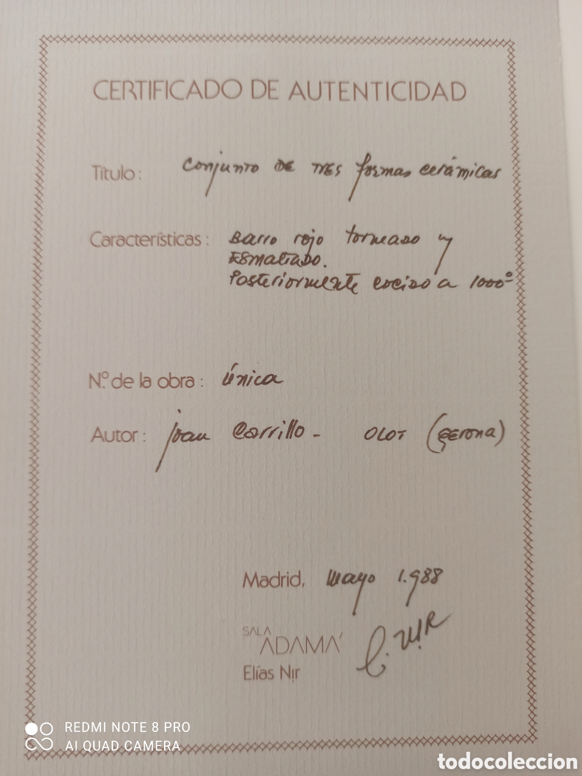 Vintage: Espectacular tr&iacute;o de jarrones, de Joan Carrillo - Foto 16