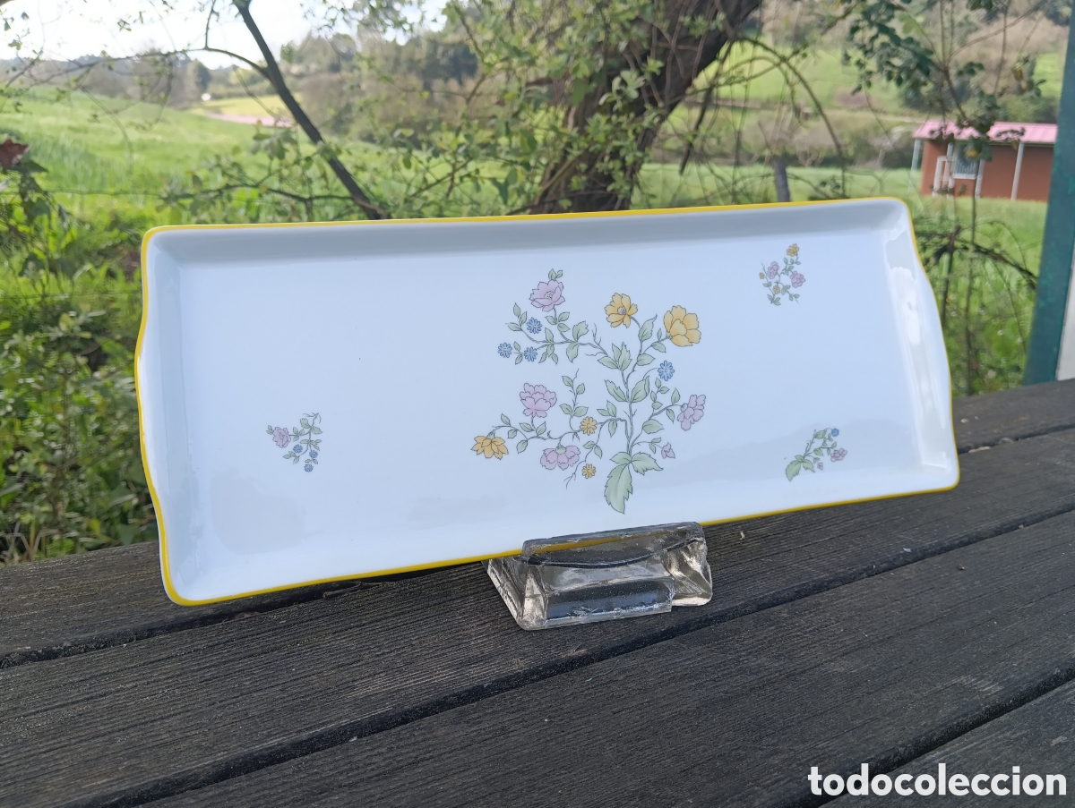 Vintage: BANDEJA PORCELANA RECTANGULAR ISARD. - Foto 6