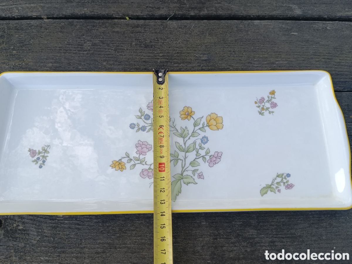 Vintage: BANDEJA PORCELANA RECTANGULAR ISARD. - Foto 10