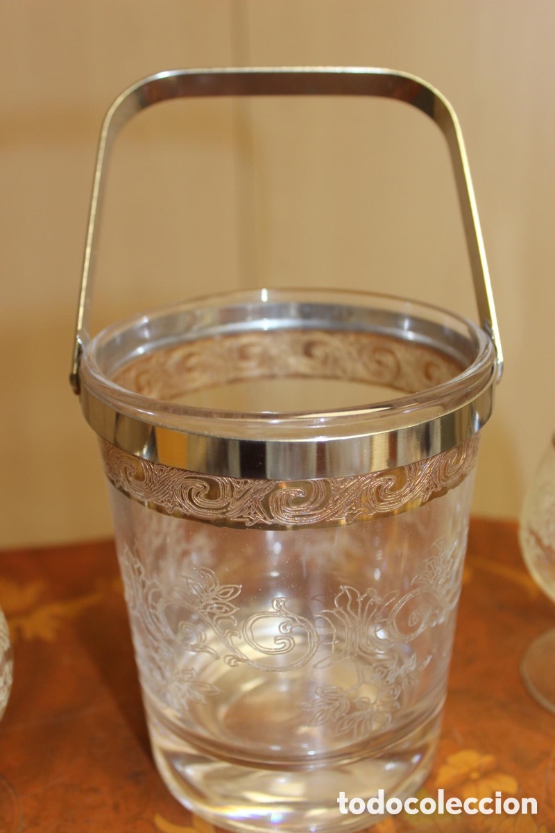 Vintage: Lote de 6 copas y cubitera - Foto 3