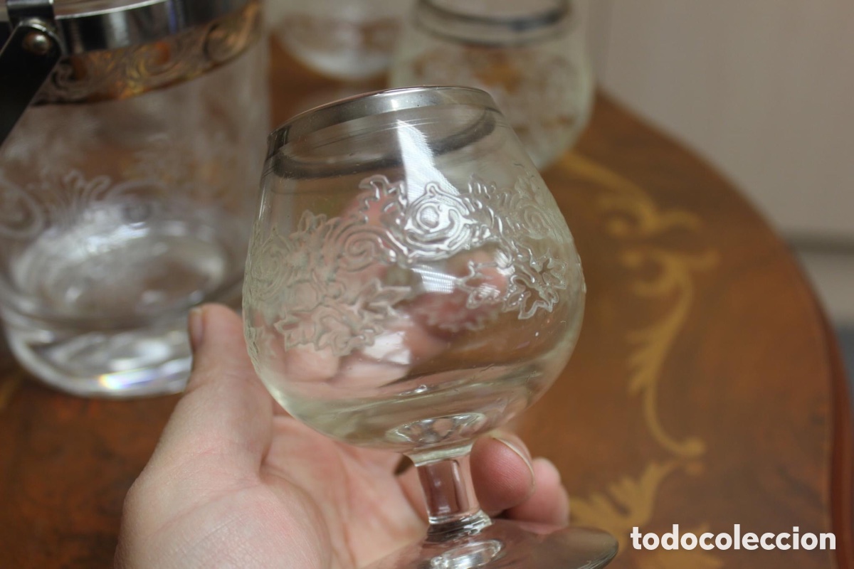 Vintage: Lote de 6 copas y cubitera - Foto 6