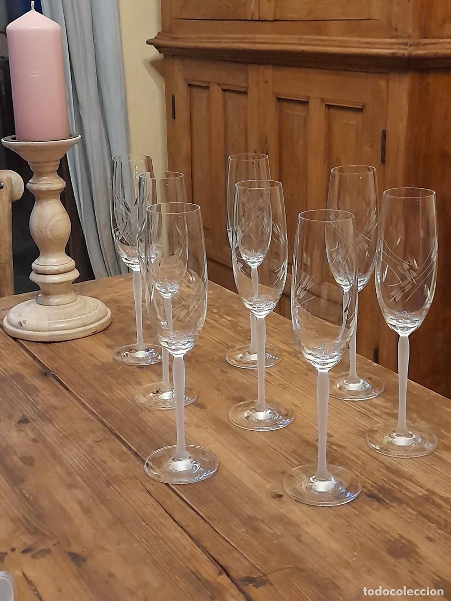 Vintage: 8 copas de champagne - Foto 1