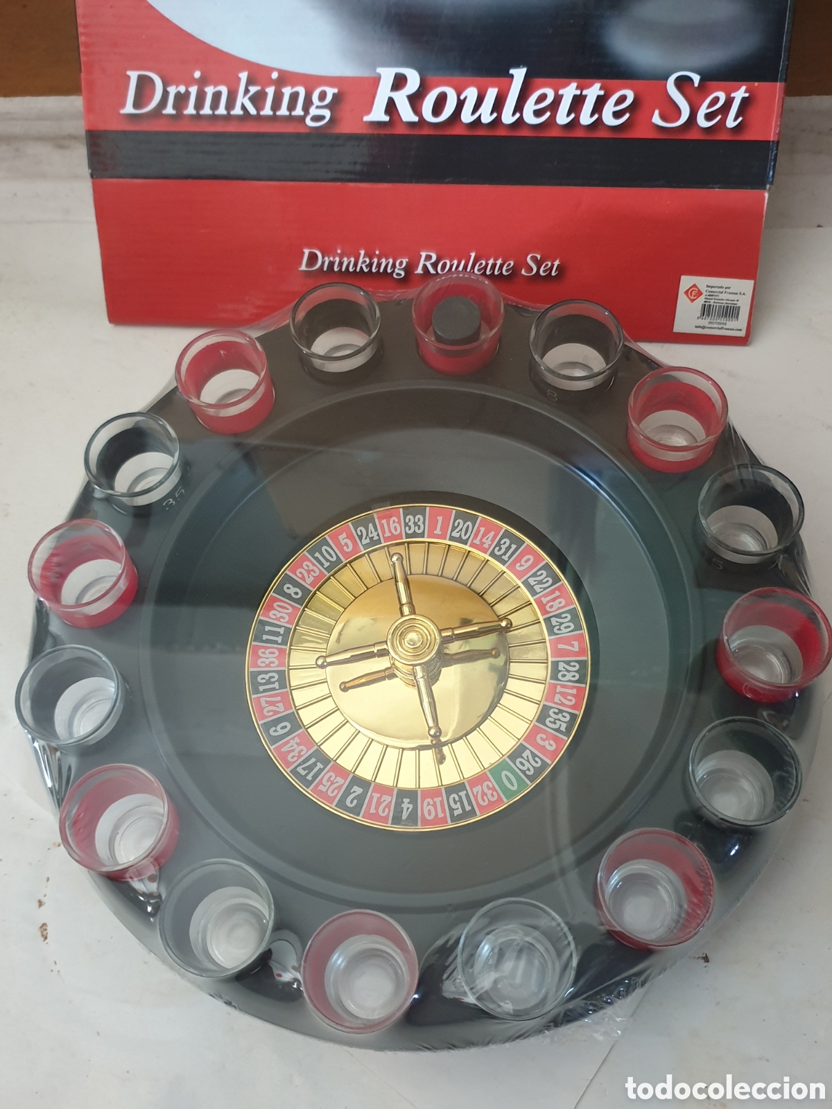 Vintage: DRINKING ROULETTE SET. RULETA DE CHUPITOS - Foto 3