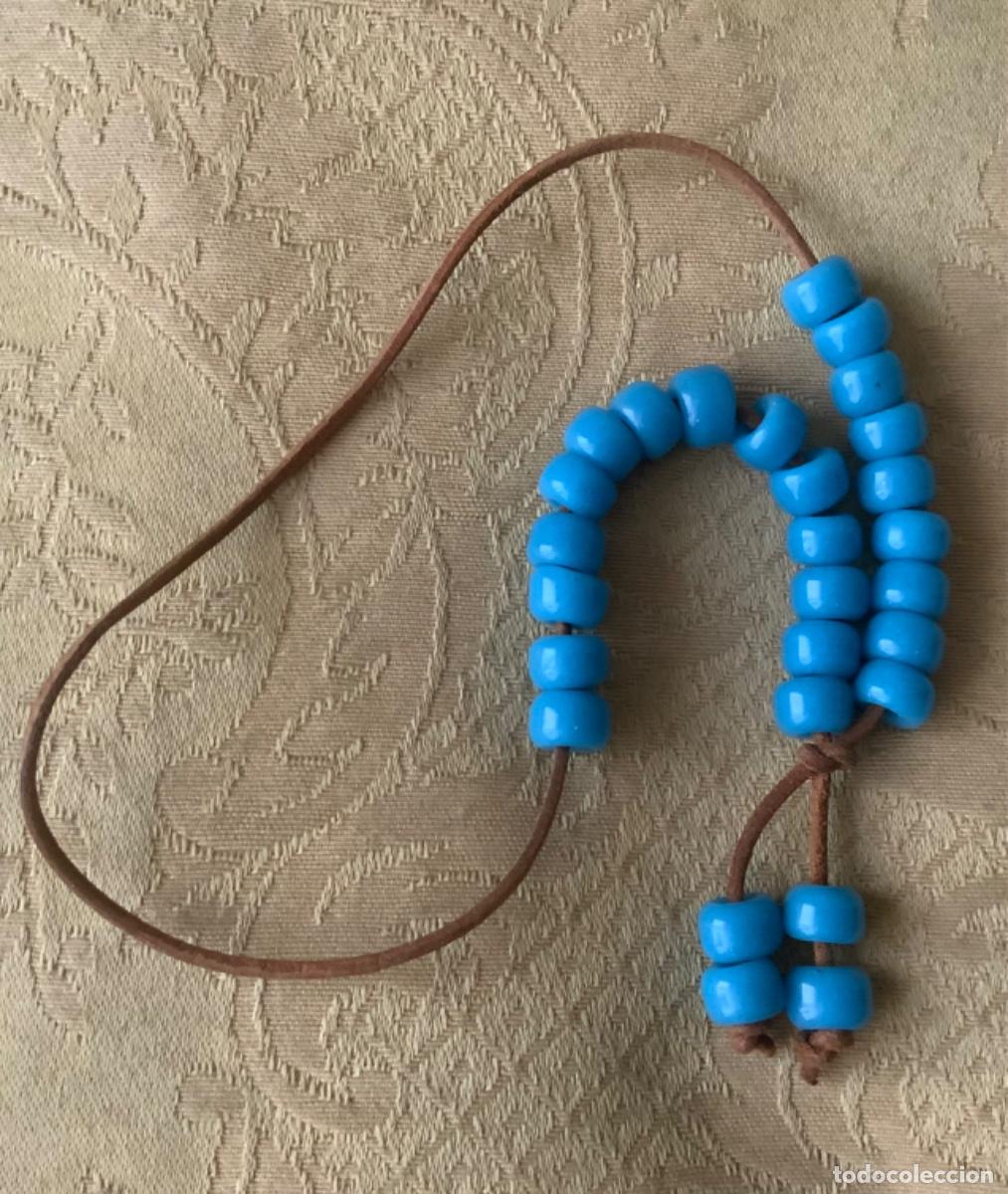 Vintage: KOMBOLOI GRIEGO CUENTAS CRISTAL AZUL