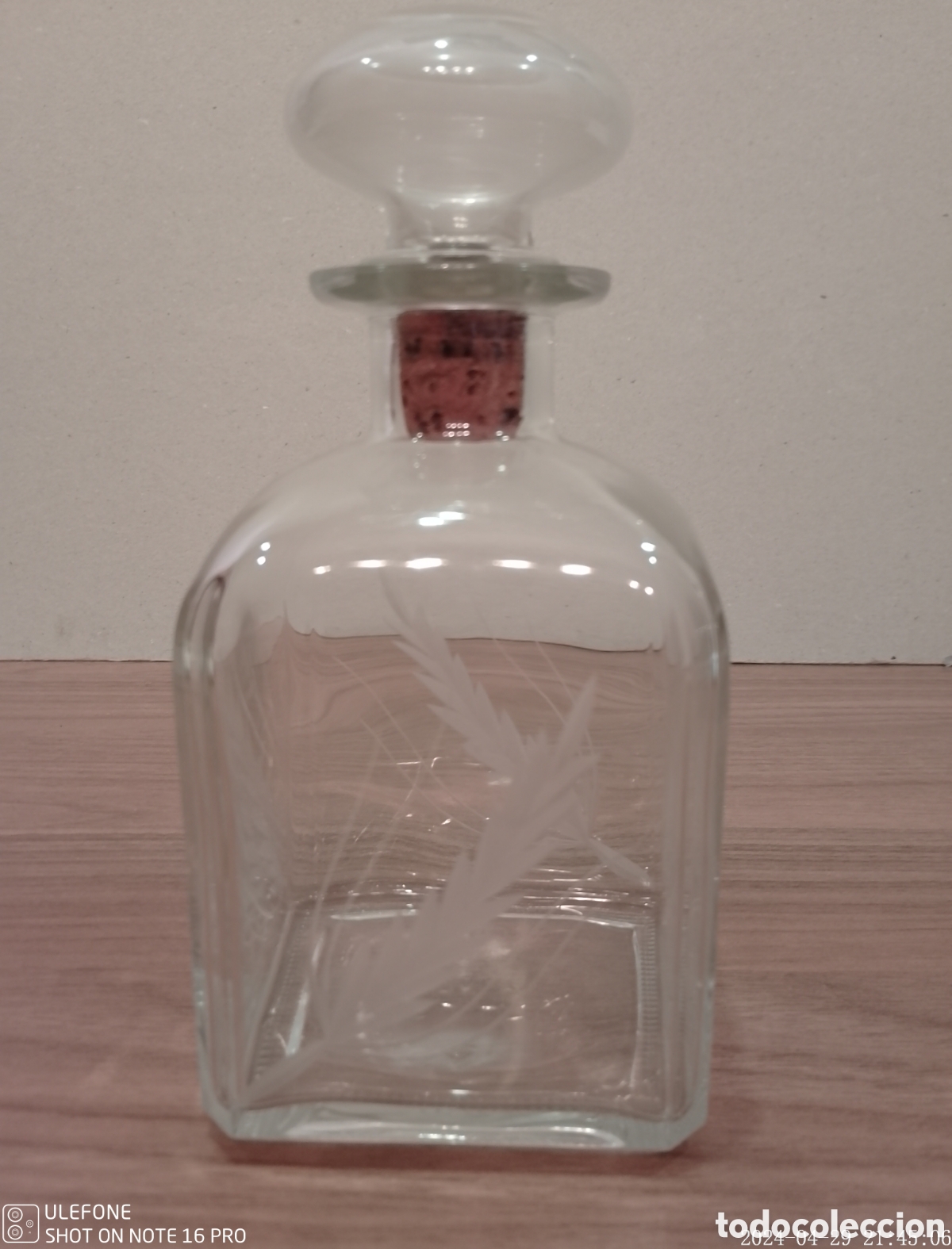 Vintage: Botella cristal tallado - Foto 1
