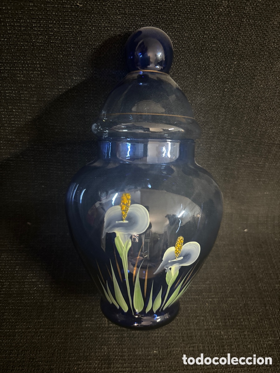 Vintage: Jarr&oacute;n azul de cristal - Foto 4