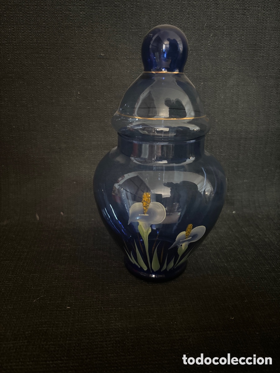 Vintage: Jarr&oacute;n azul de cristal - Foto 1