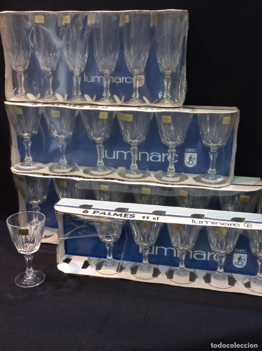Vintage: 24 COPAS &uml;LUMINAR&uml; cristal d&acute;Arques - Foto 1