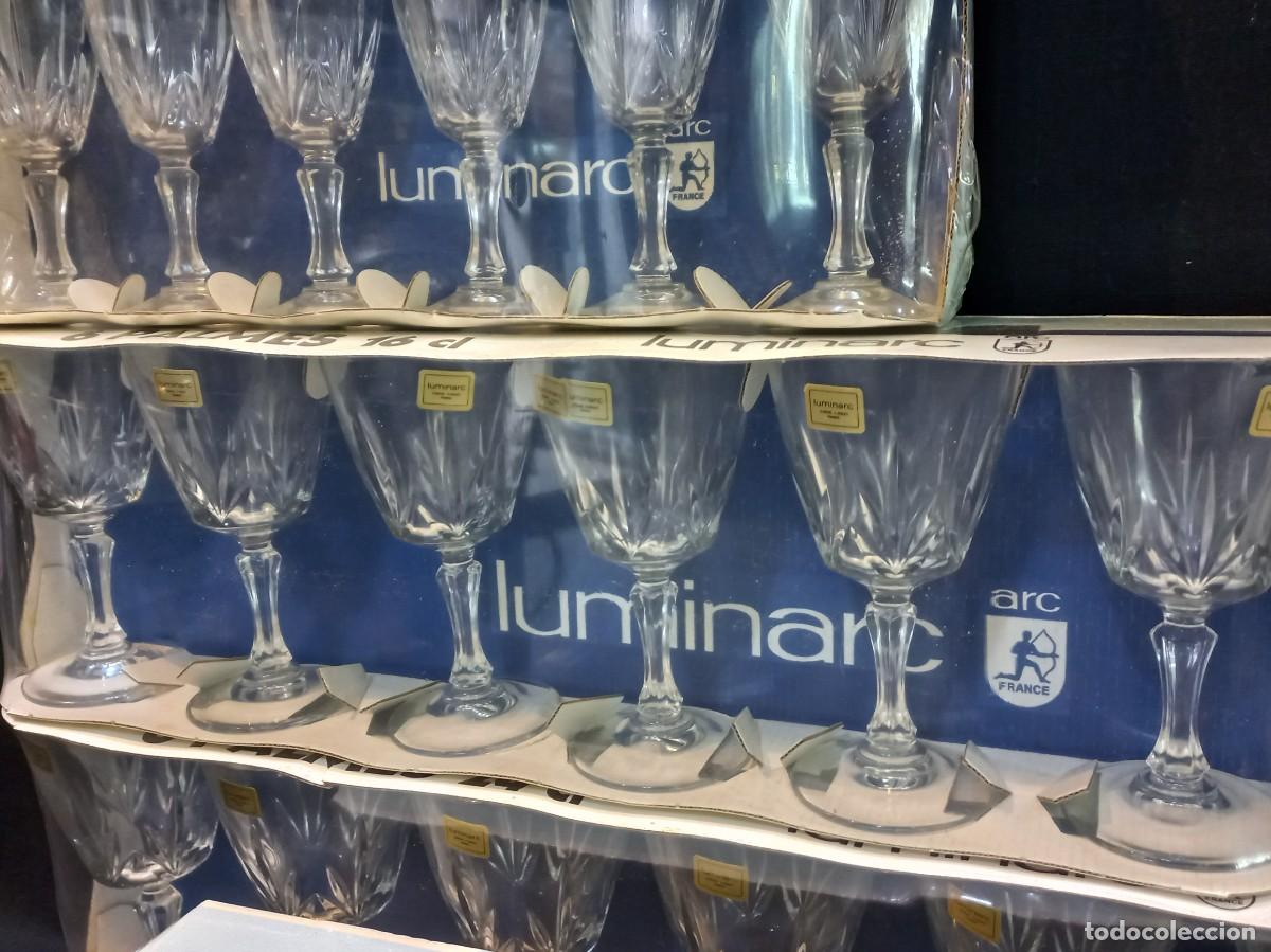 Vintage: 24 COPAS &uml;LUMINAR&uml; cristal d&acute;Arques - Foto 7