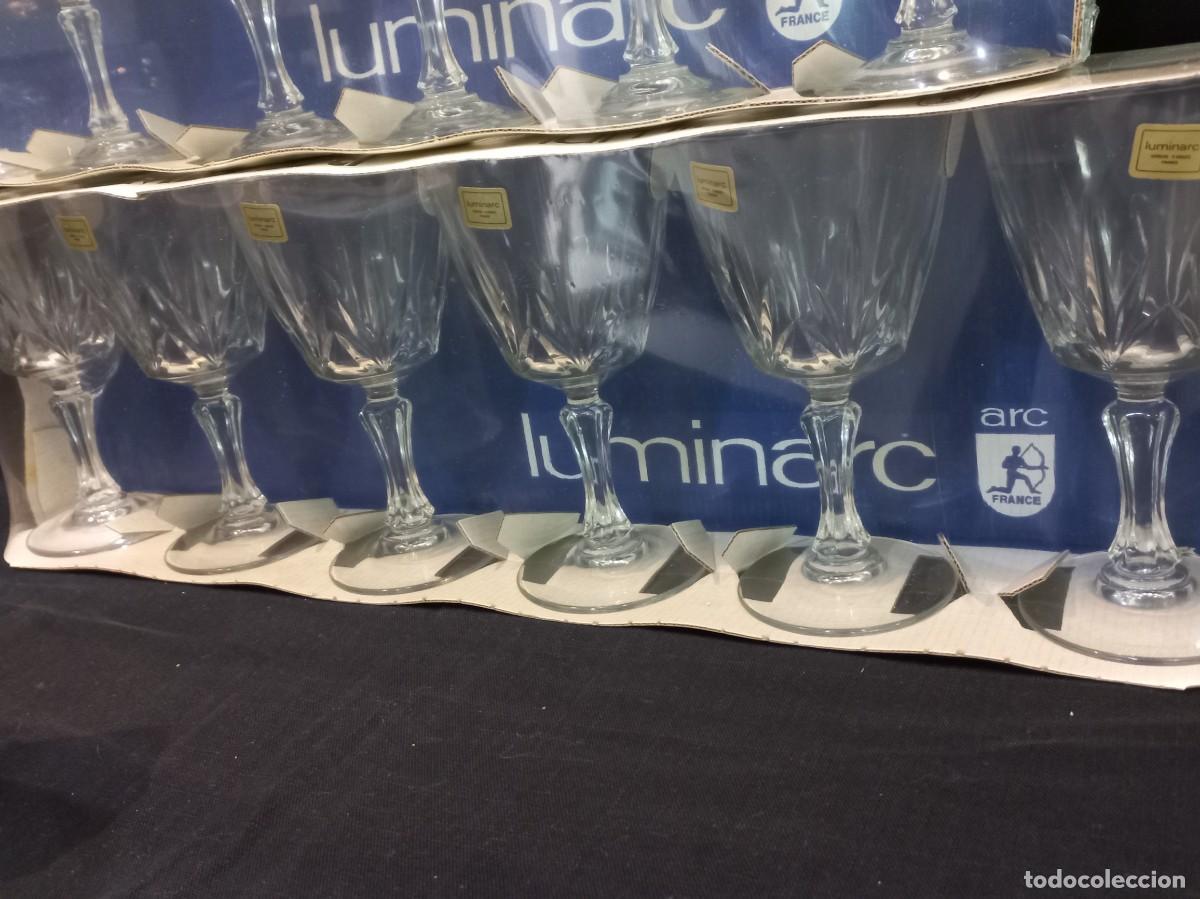 Vintage: 24 COPAS &uml;LUMINAR&uml; cristal d&acute;Arques - Foto 8