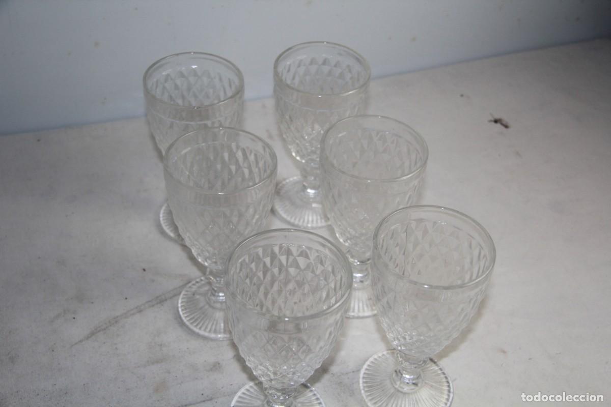 Vintage: Conjunto de 6 copas en cristal - Foto 2