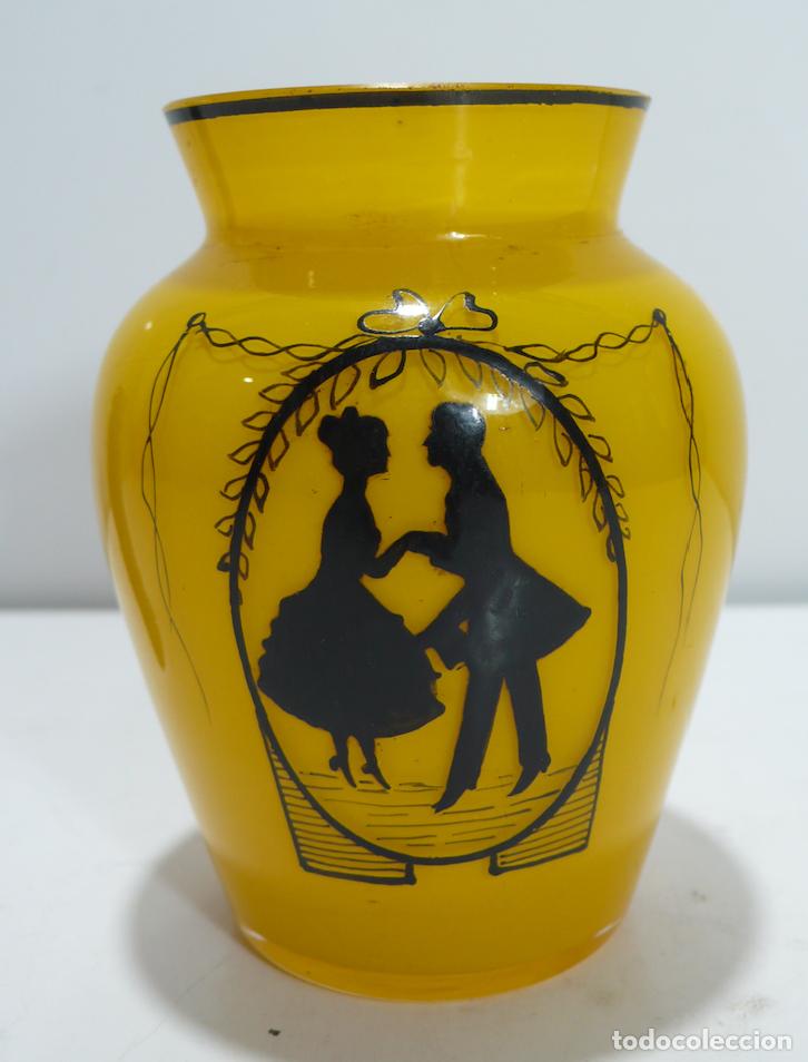 Vintage: JARRITO DE CRISTAL EN AMARILLO - Foto 2