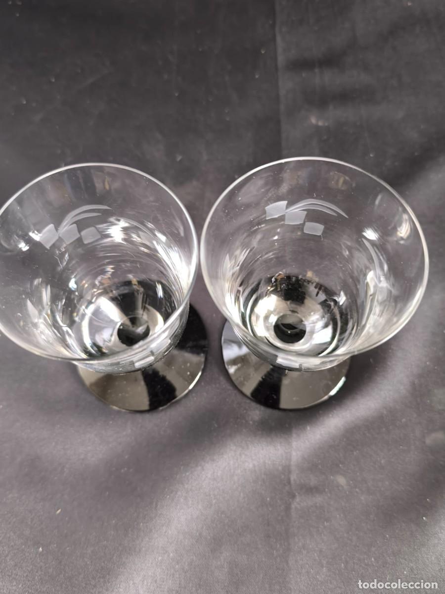 Vintage: copas de cristal grabado - Foto 2