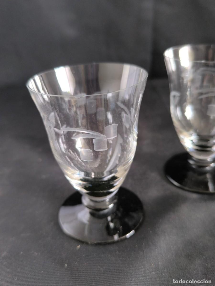 Vintage: copas de cristal grabado - Foto 4