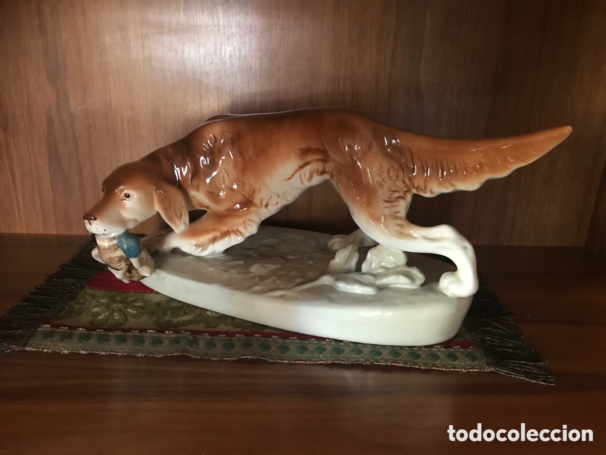 Vintage: Perro con pato, Royal Dux