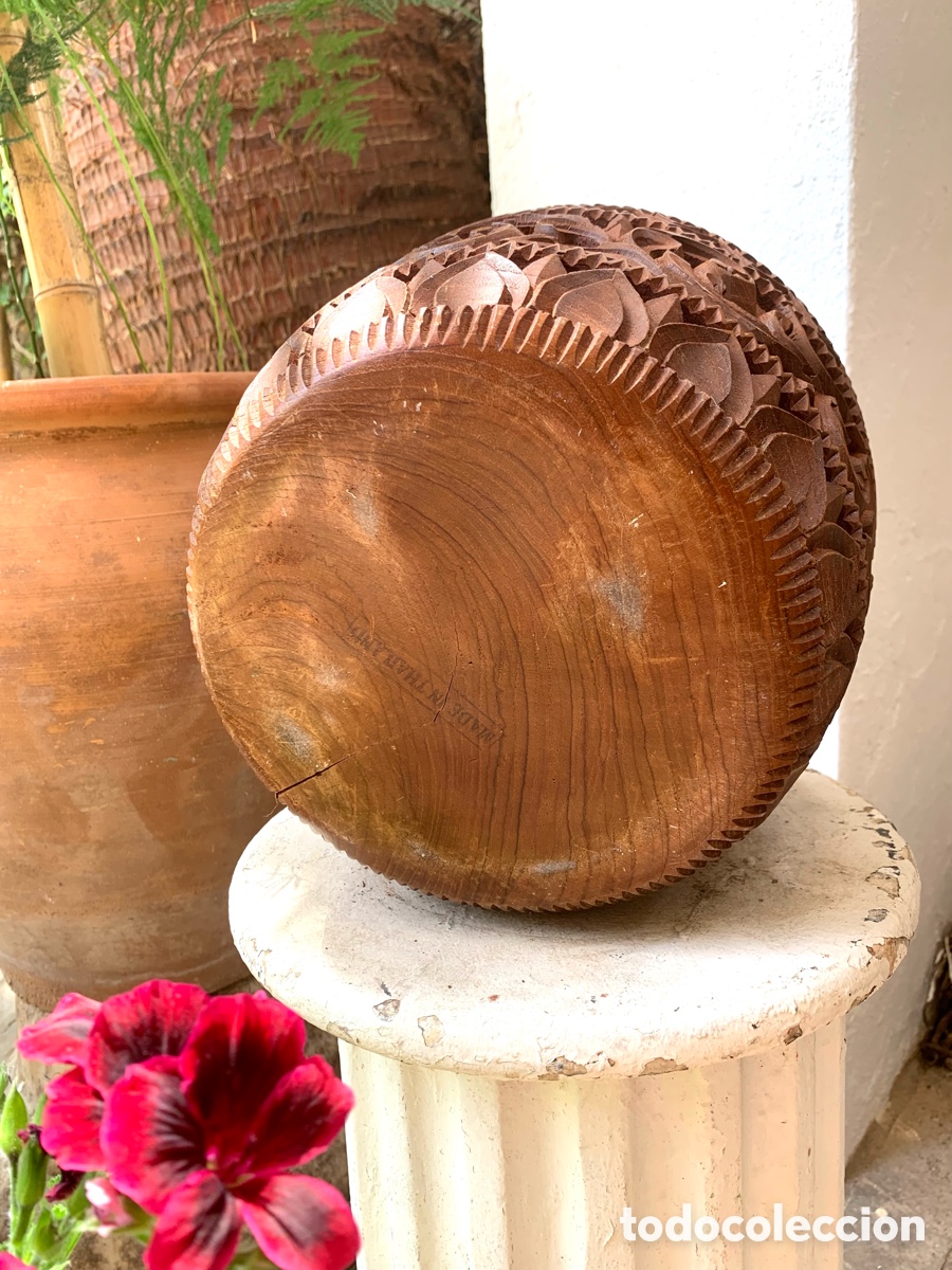 Vintage: CUENCO VINTAGE TALLADO EN MADERA. - Foto 6