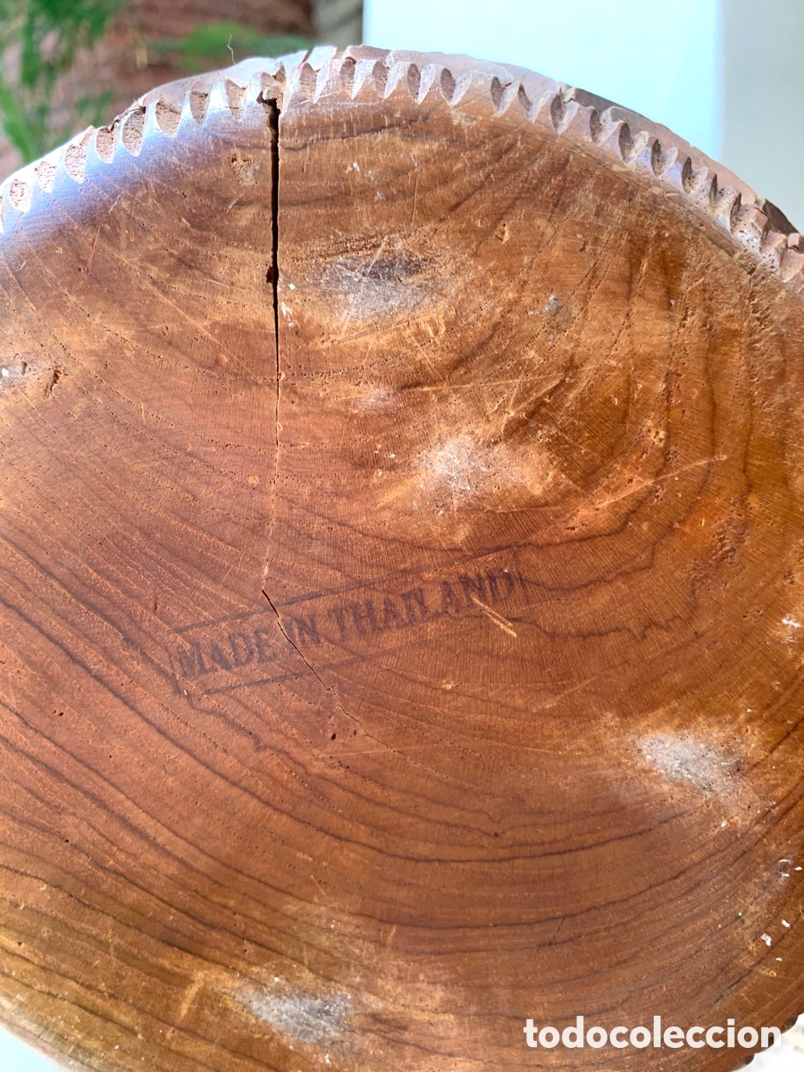 Vintage: CUENCO VINTAGE TALLADO EN MADERA. - Foto 7