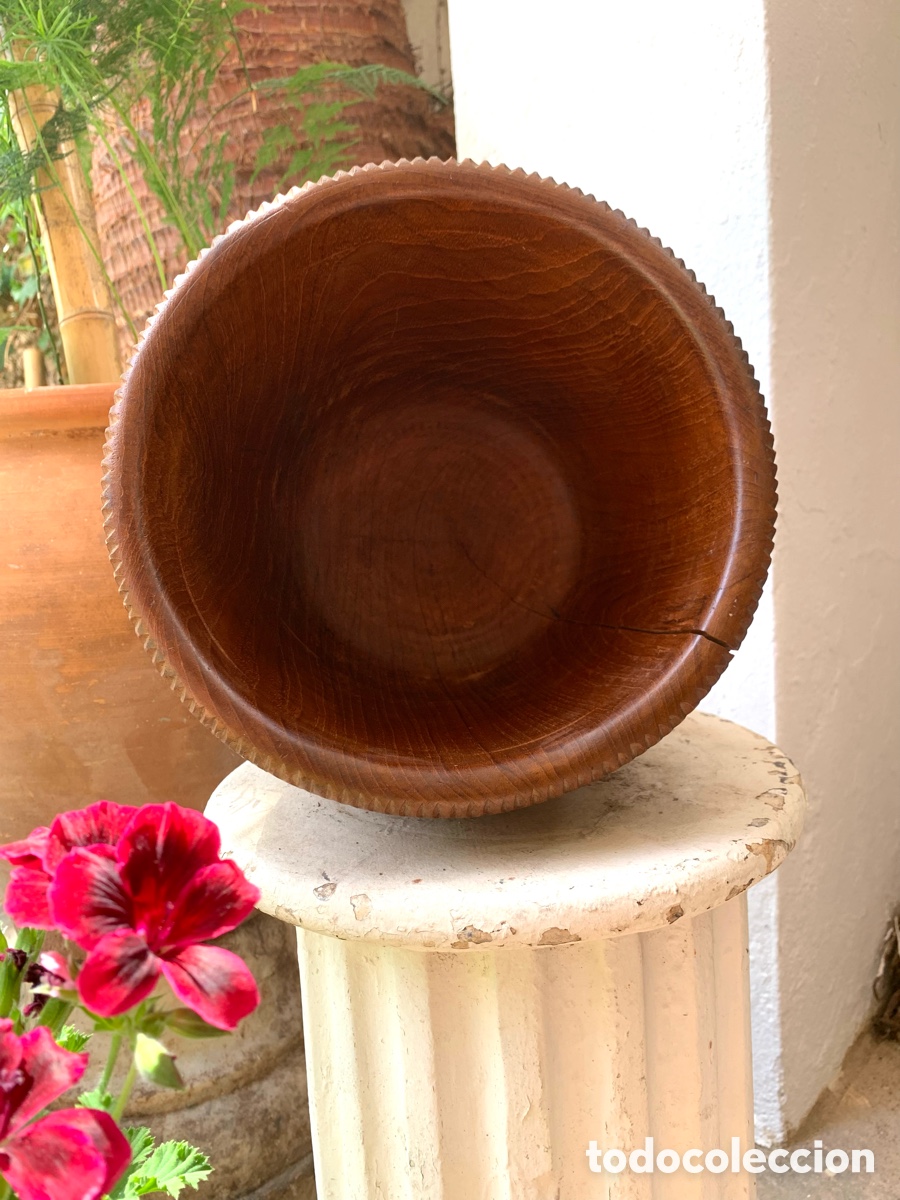Vintage: CUENCO VINTAGE TALLADO EN MADERA. - Foto 9
