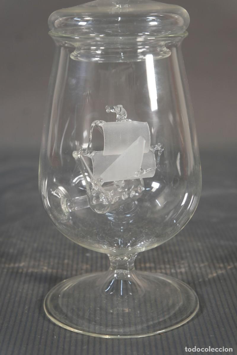Vintage: Barco en copa de cristal - Foto 4