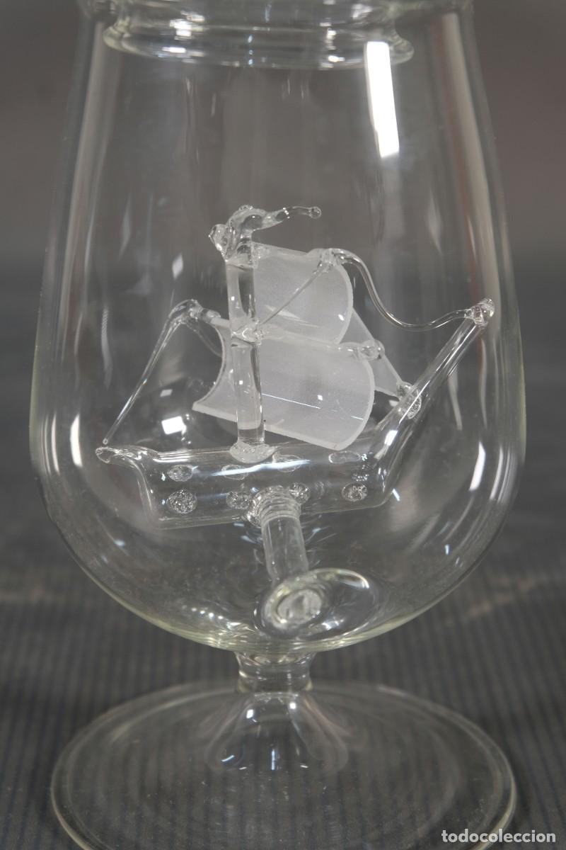 Vintage: Barco en copa de cristal - Foto 7