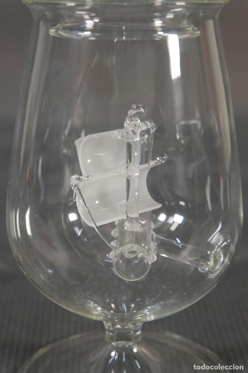 Vintage: Barco en copa de cristal - Foto 9