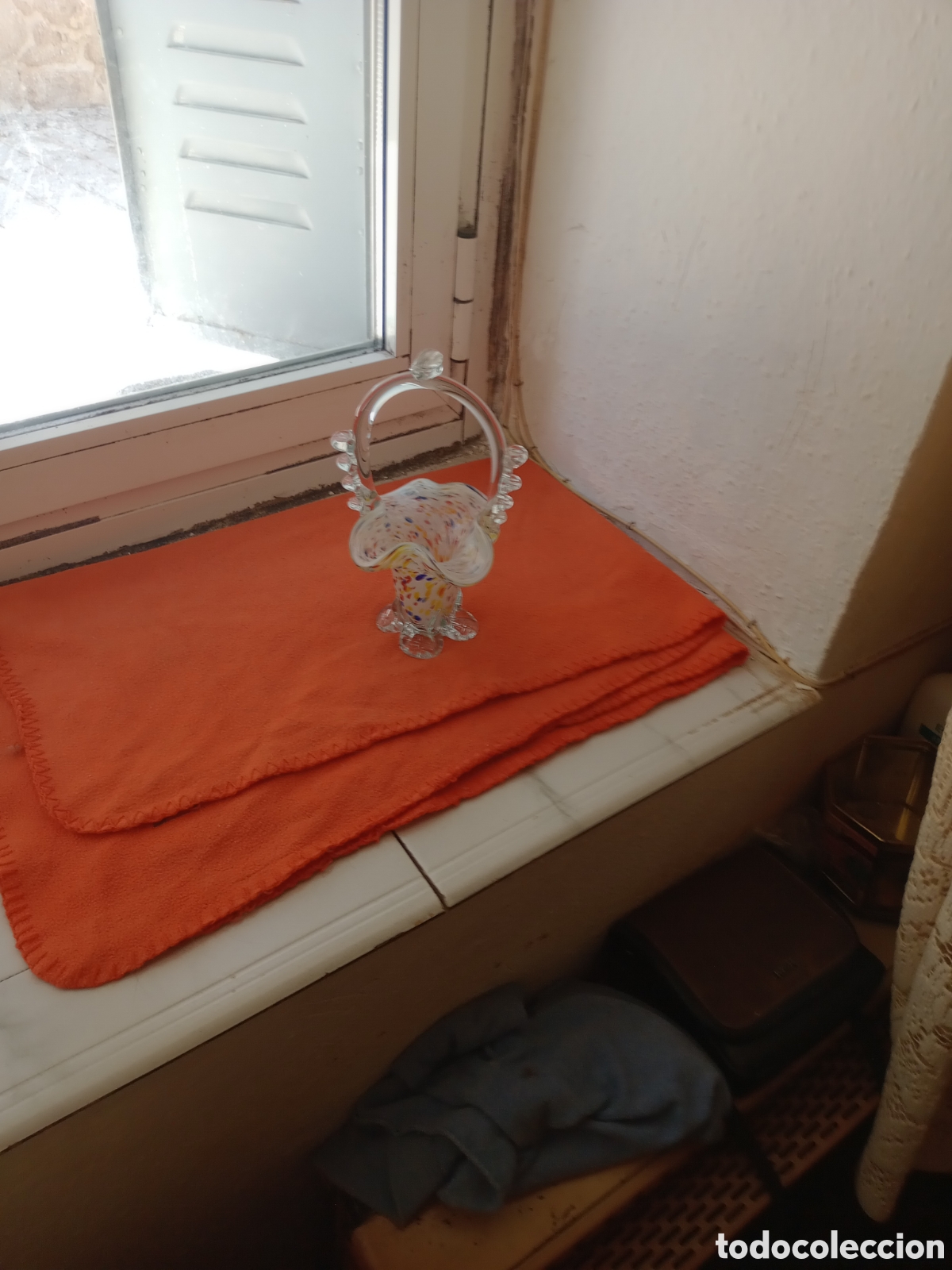 Vintage: Cesta de cristal vintage - Foto 1