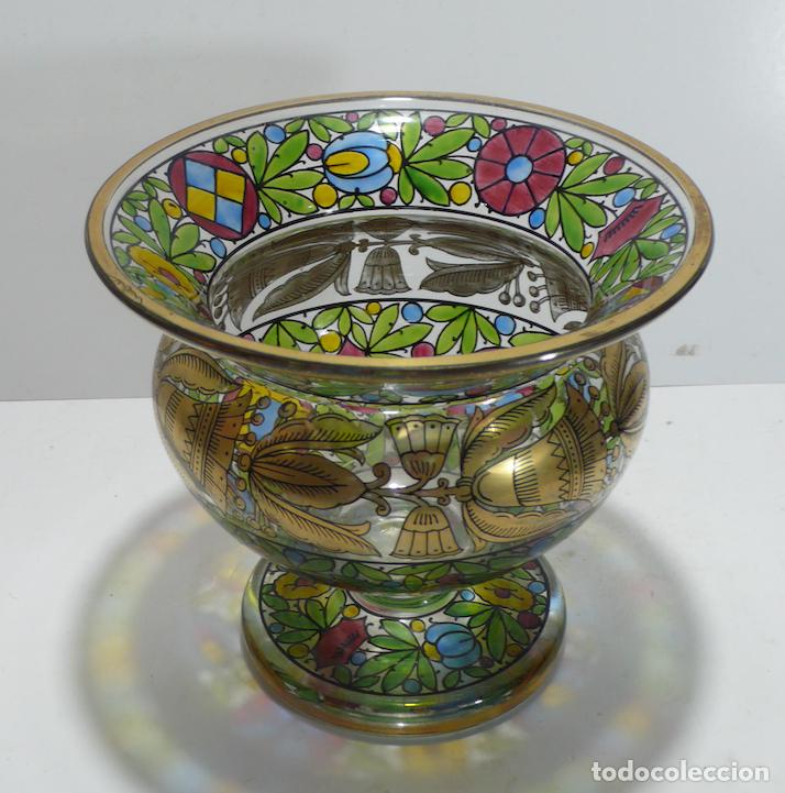 Vintage: CUENCO DE CRISTAL DECORADO - Foto 1