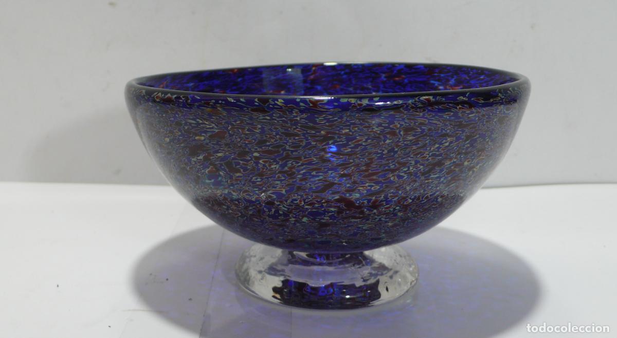 Vintage: JARRON EN CRISTAL AZUL - Foto 1