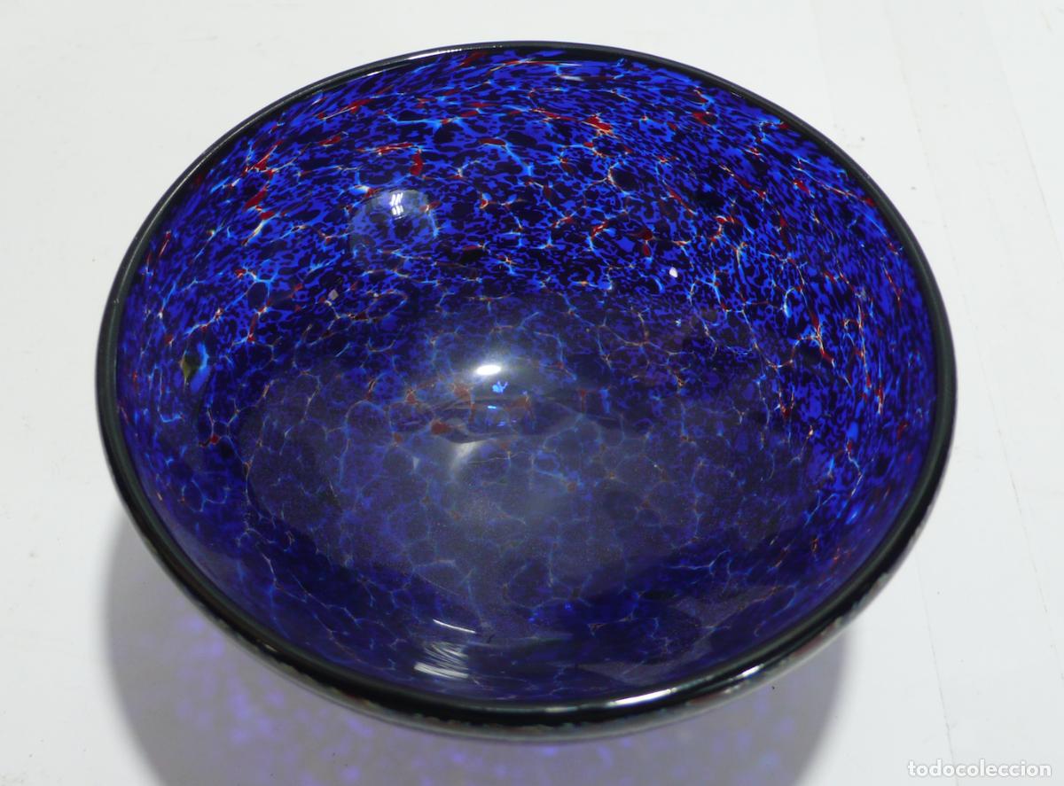 Vintage: JARRON EN CRISTAL AZUL - Foto 2
