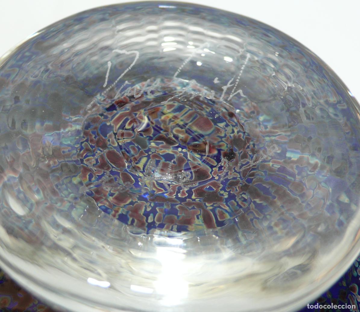 Vintage: JARRON EN CRISTAL AZUL - Foto 3