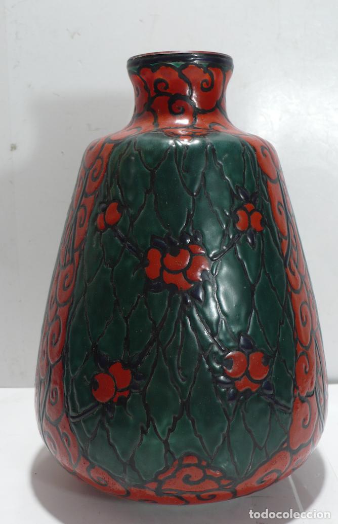 Vintage: JARRON DE CRISTAL ESMALTADO - Foto 1