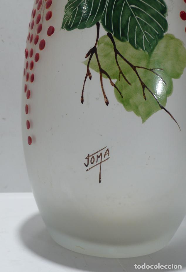 Vintage: JARRON EN CRISTAL PINTADO - Foto 4