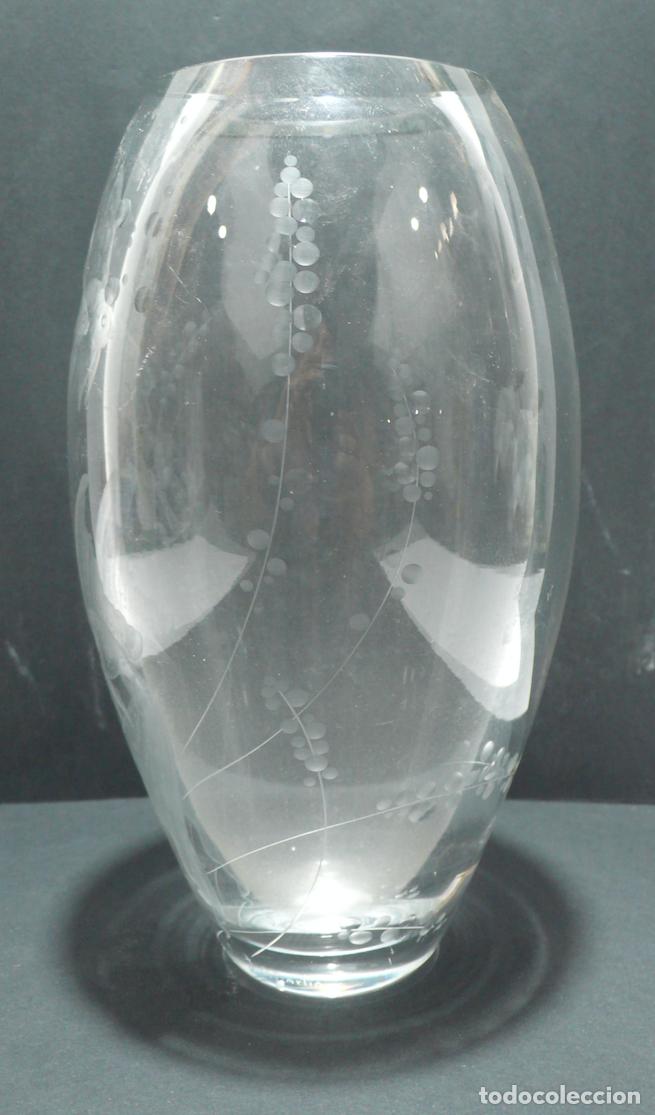 Vintage: JARRON DE CRISTAL CON PECES - Foto 2
