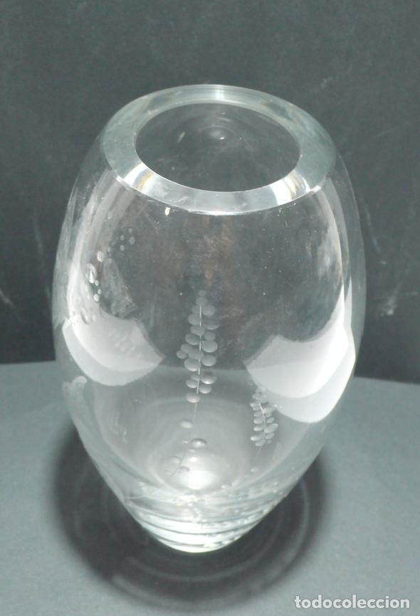 Vintage: JARRON DE CRISTAL CON PECES - Foto 4