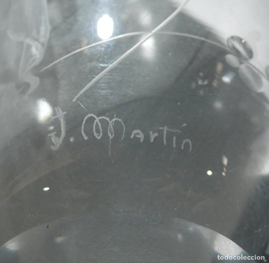 Vintage: JARRON DE CRISTAL CON PECES - Foto 5