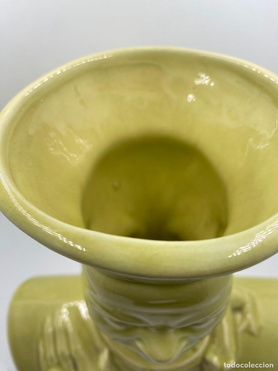 Vintage: Jarr&oacute;n de busto asi&aacute;tico chartreuse - Foto 3