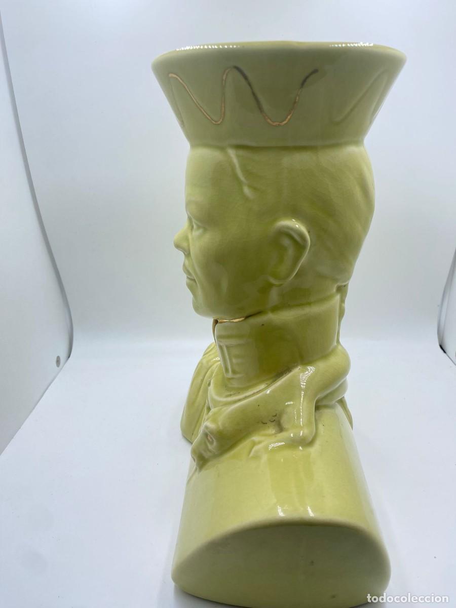 Vintage: Jarr&oacute;n de busto asi&aacute;tico chartreuse - Foto 9