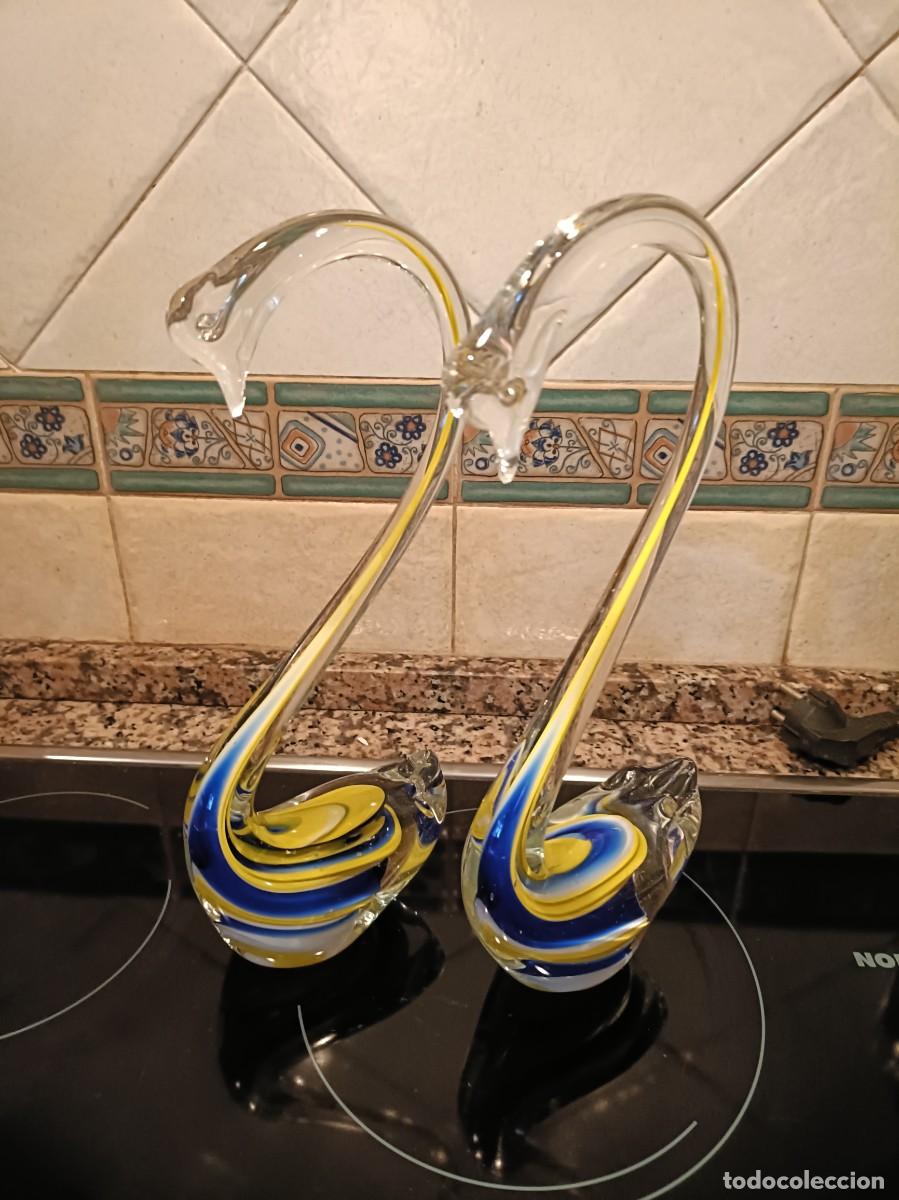 Vintage: CISNES DE CRISTAL DE MURANO - Foto 1