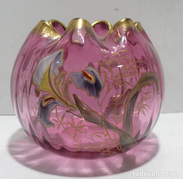 Vintage: CUENCO DE CRISTAL DECORADO - Foto 1