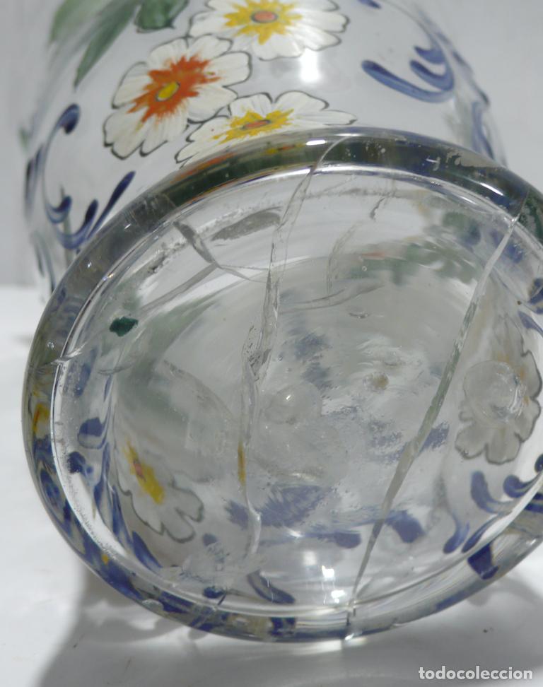 Vintage: JARRON CRISTAL ESMALTADO - Foto 3