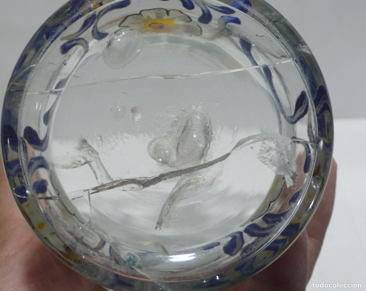 Vintage: JARRON CRISTAL ESMALTADO - Foto 4