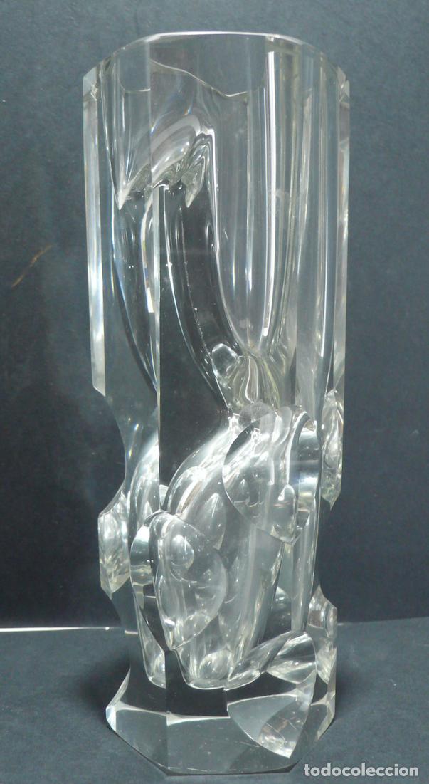 Vintage: JARRON DE CRISTAL CON FORMAS - Foto 2